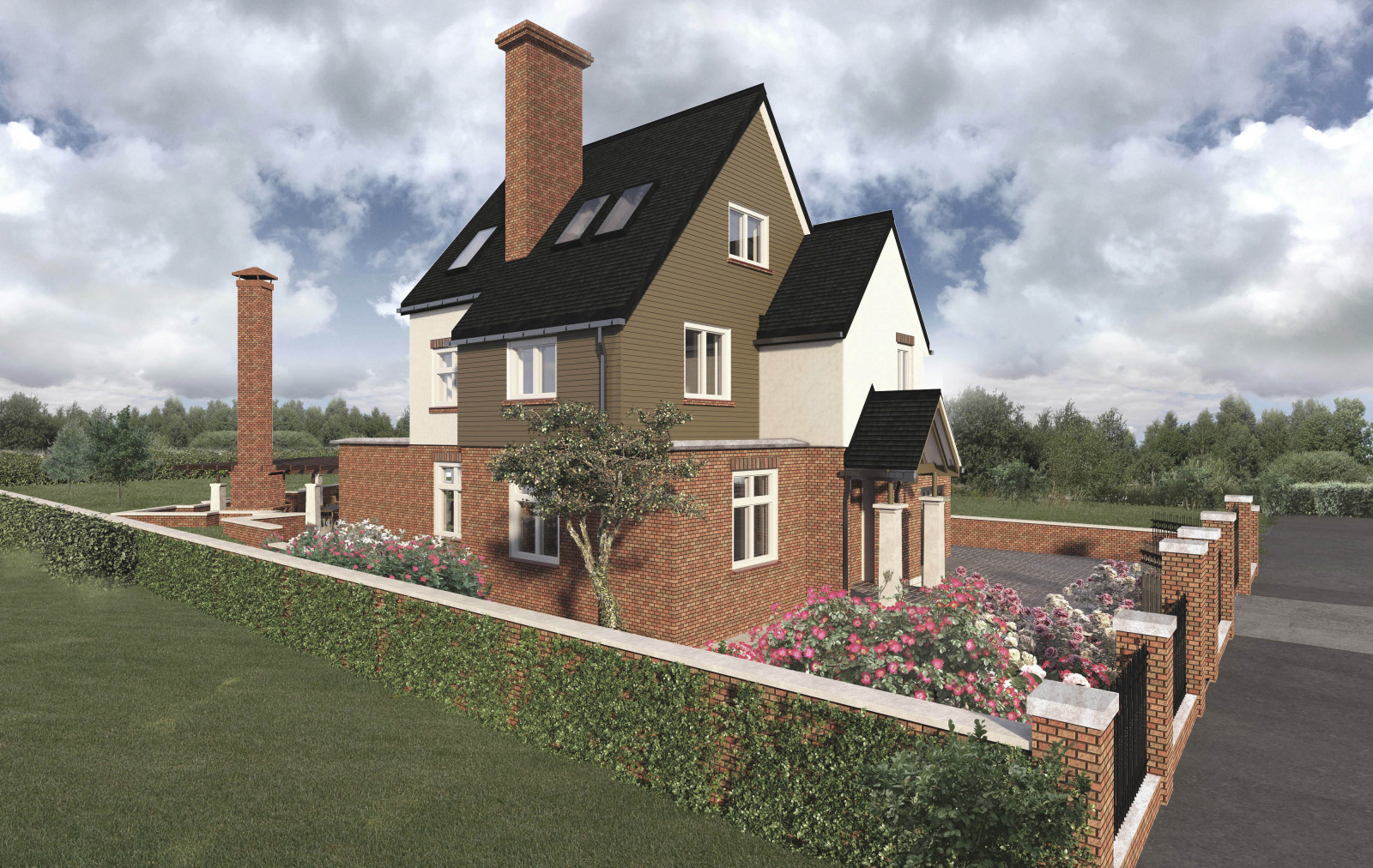 Обложка проекта: Concepturаl visual renders of private house / Nottinghamshire / England / the UK