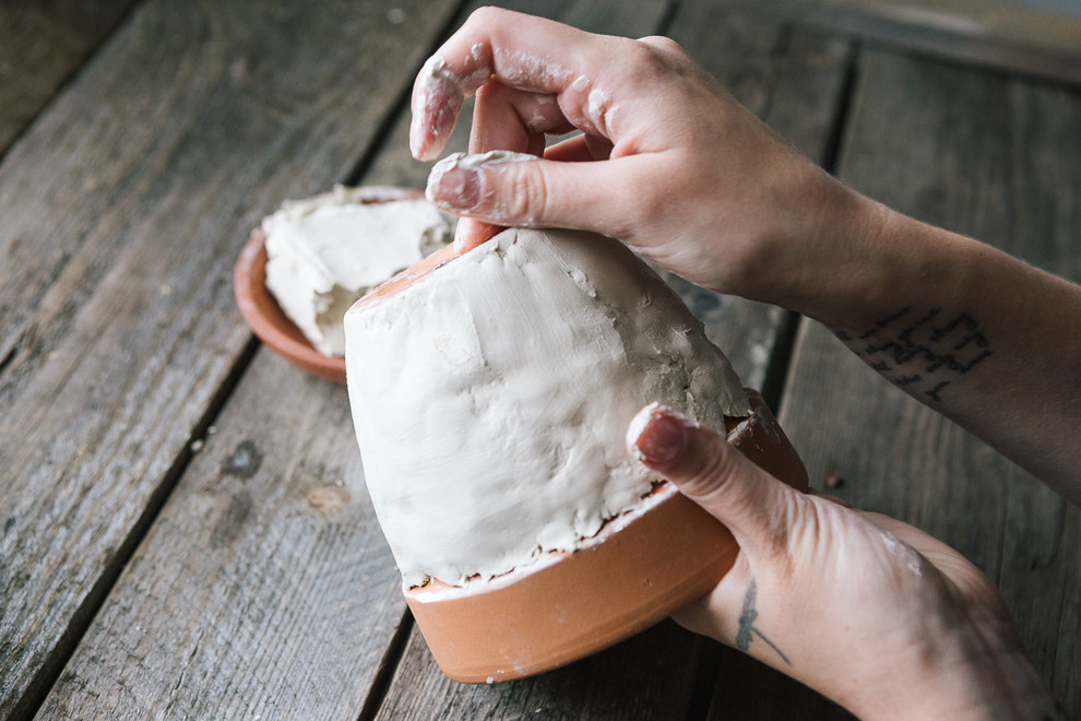 DIY: Горшки из глины с неожиданным декором