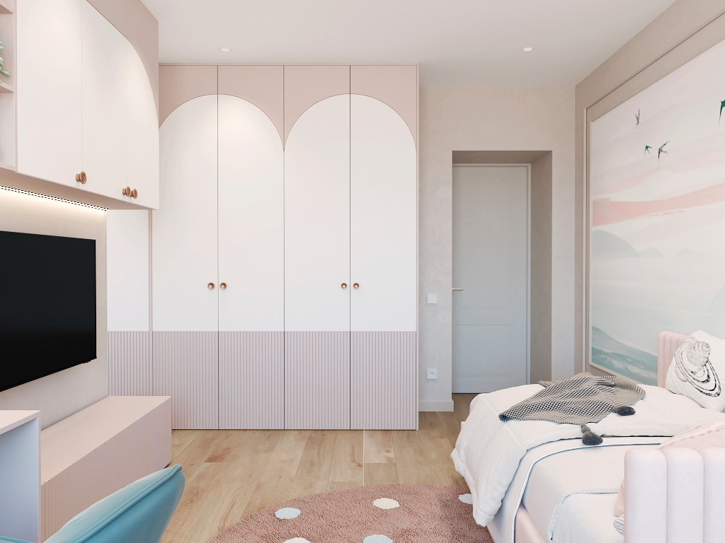 Проект детской комнаты для девочки 15 м.кв