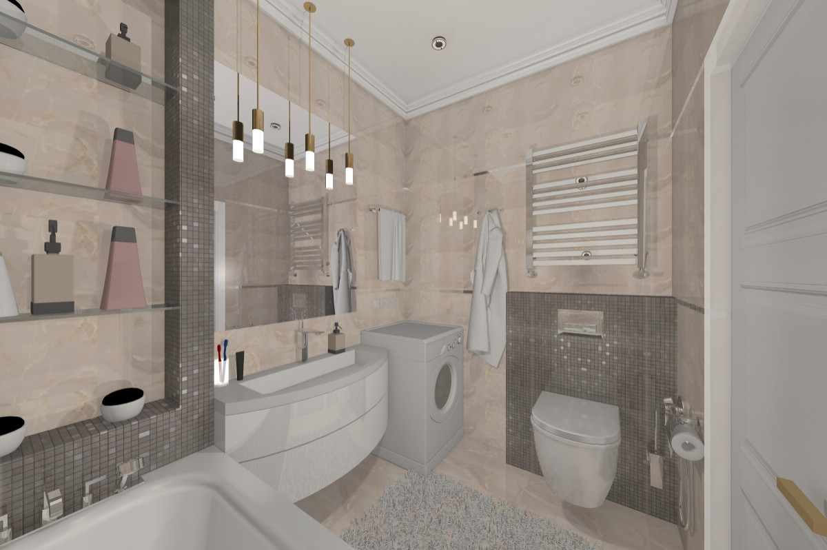 Дизайн и ремонт трехкомнатной квартиры (м. Рассказовка)