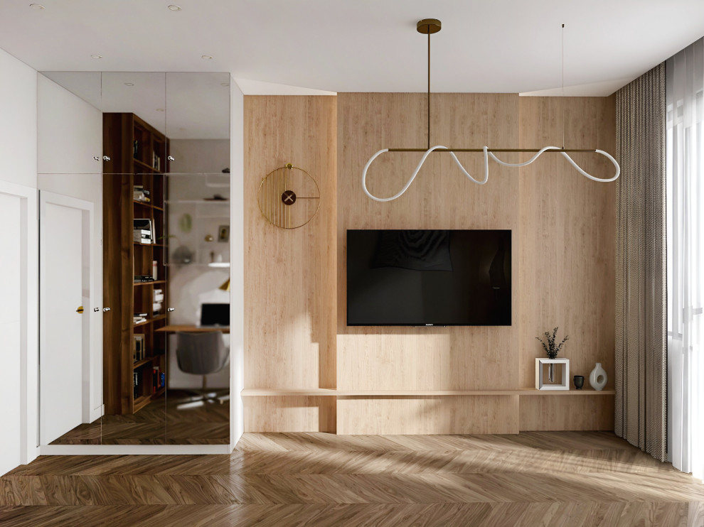 Обложка проекта: Спальня с рабочим местом в 3-комнатной квартире в Домодедово