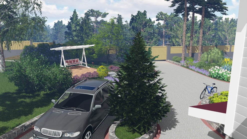 Сад со сложным рельефом