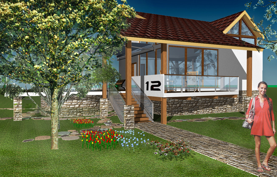 Эскизный проект жилого дома для летнего отдыха в посёлке Петушки под Тулой