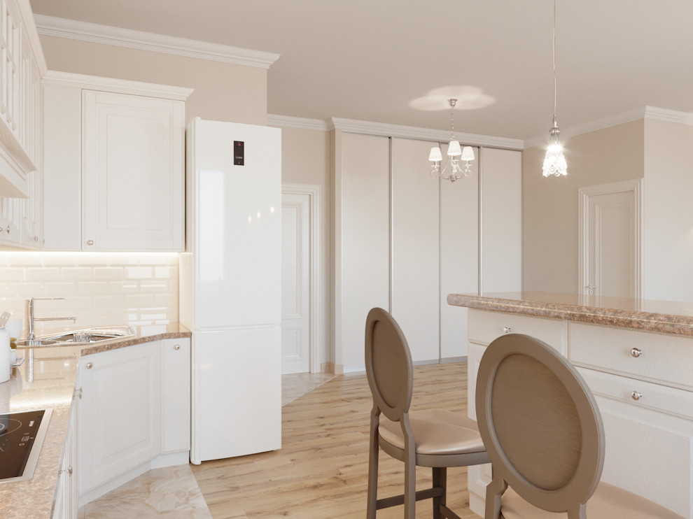 Однокомнатная квартира студия в классическом стиле для студентки