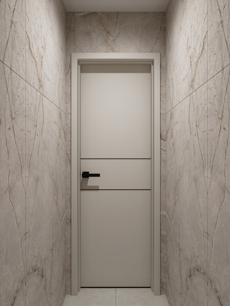 Дизайн санузла в теплых тонах