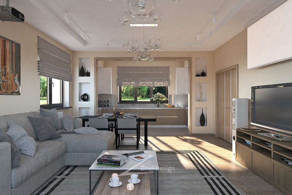 Интерьер загородного дома в современном стиле