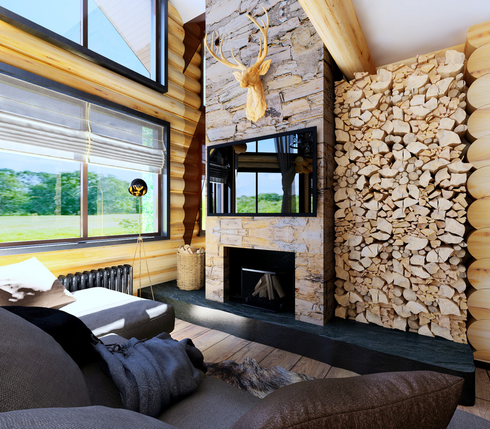 интерьер деревянного дома