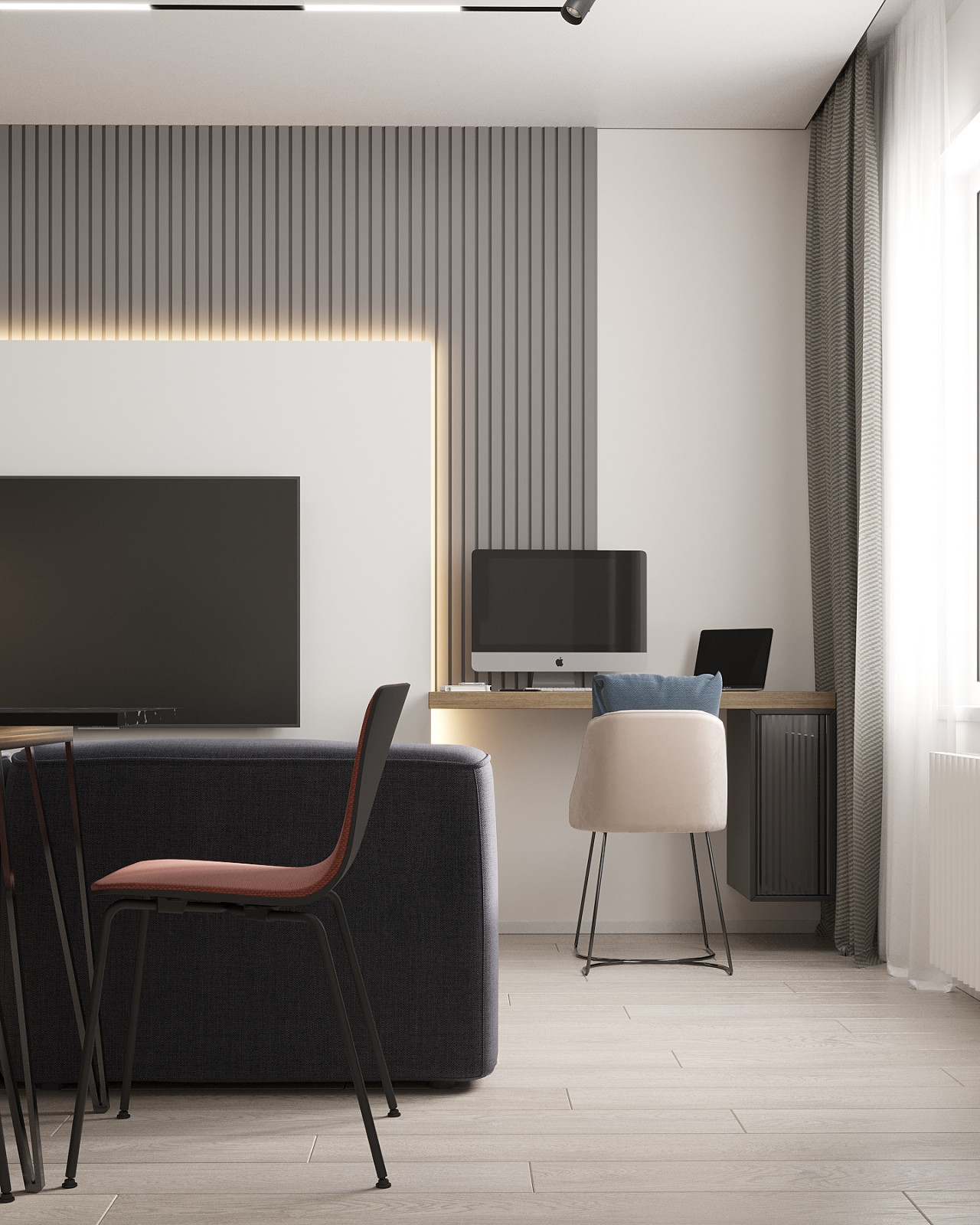 Современный интерьер в ЖК «Znak», Ижевск, 73 кв. м2