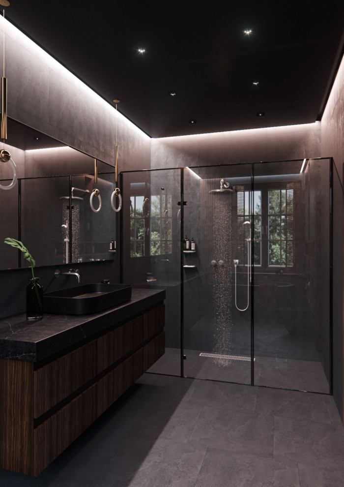 Квартира в тёмных тонах