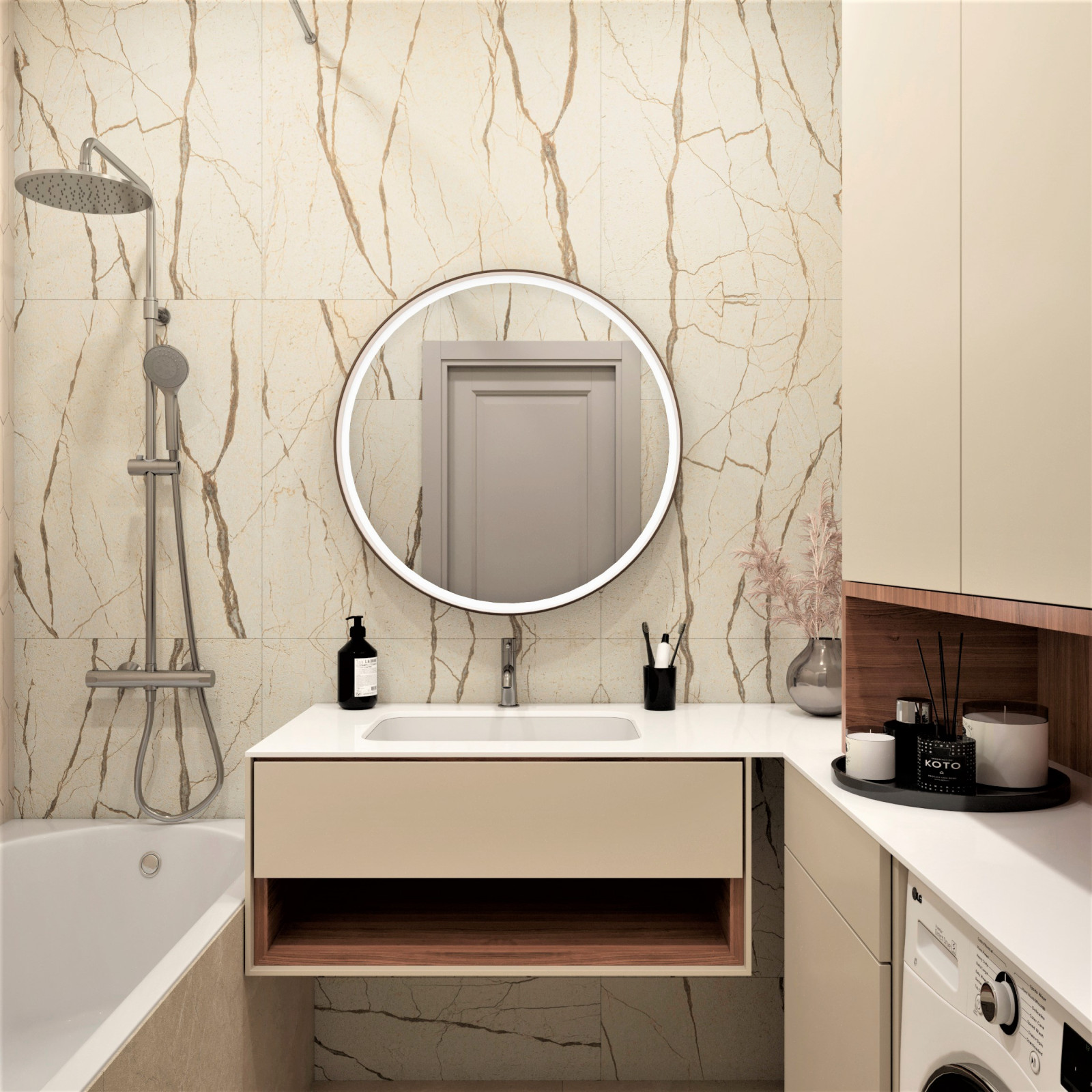 Дизайн-проект квартиры в ЖК "Европейский берег", г.Тюмень