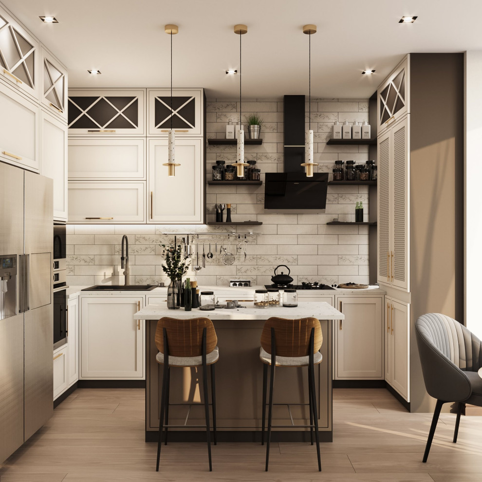 Дизайн кухни-гостиной