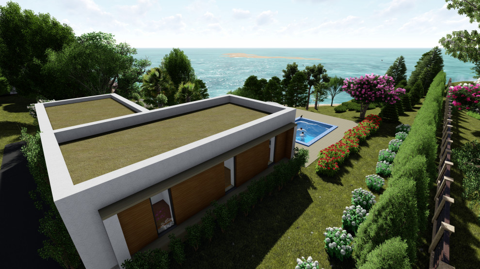 Дом на берегу моря с бассейном