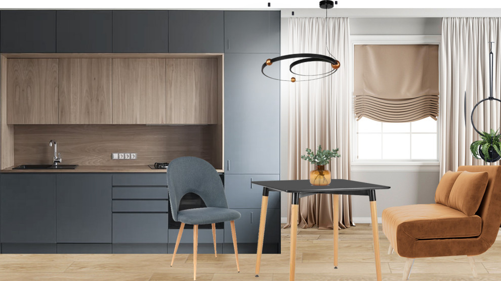 Обложка проекта: Эскизный проект однокомнатной квартиры