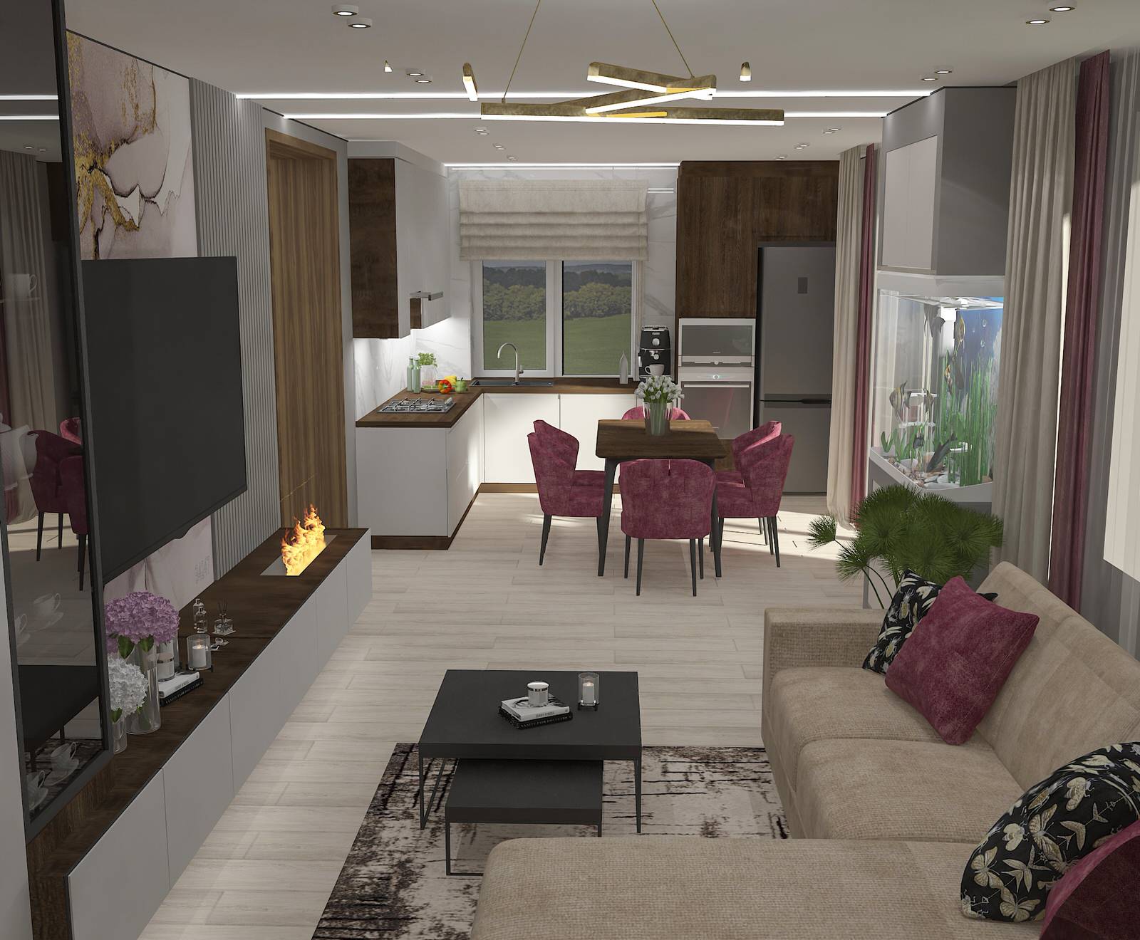 Обложка проекта: Кухня - гостиная (31,3 кв.м)  в частном доме