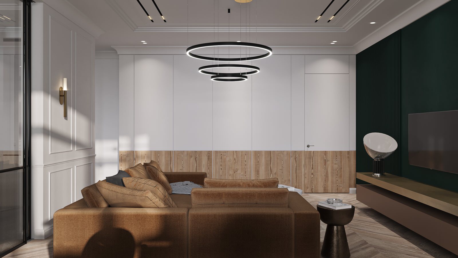 Квартира с сочными цветовыми акцентами для большой семьи