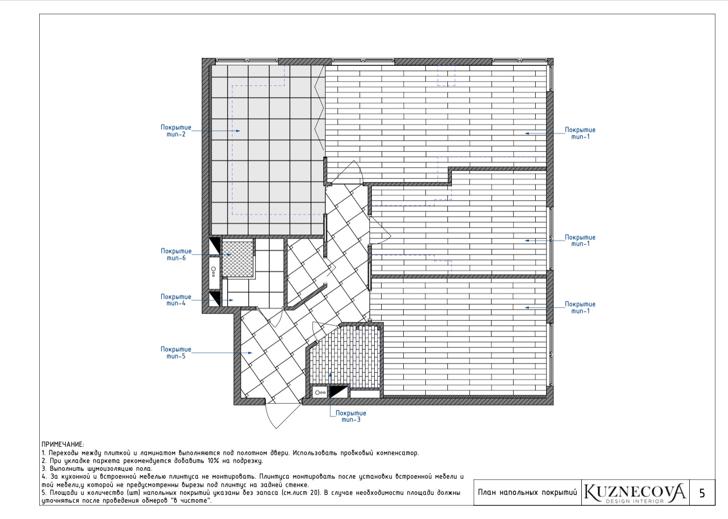 Дизайн проект квартиры 85 кв.м.