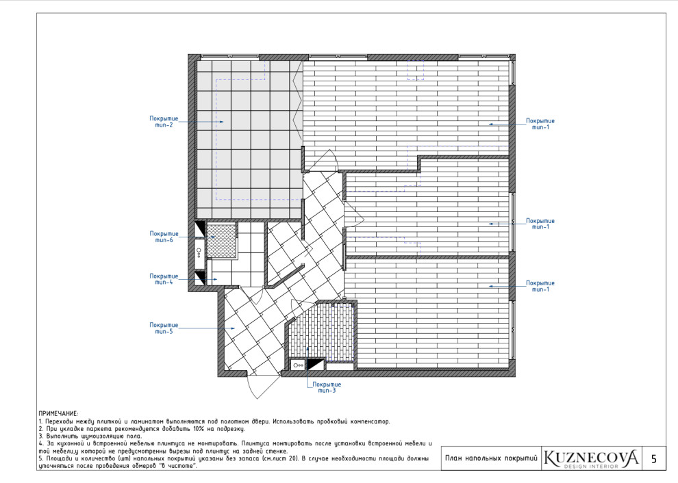 Дизайн проект квартиры 85 кв.м.