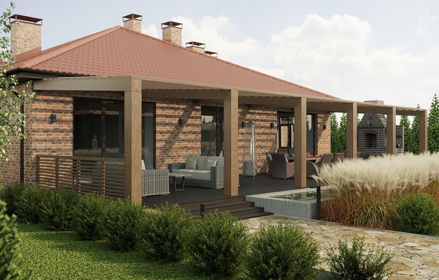 Обложка проекта: Экстерьер загородного дома