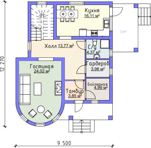 Проект дома Бау 8