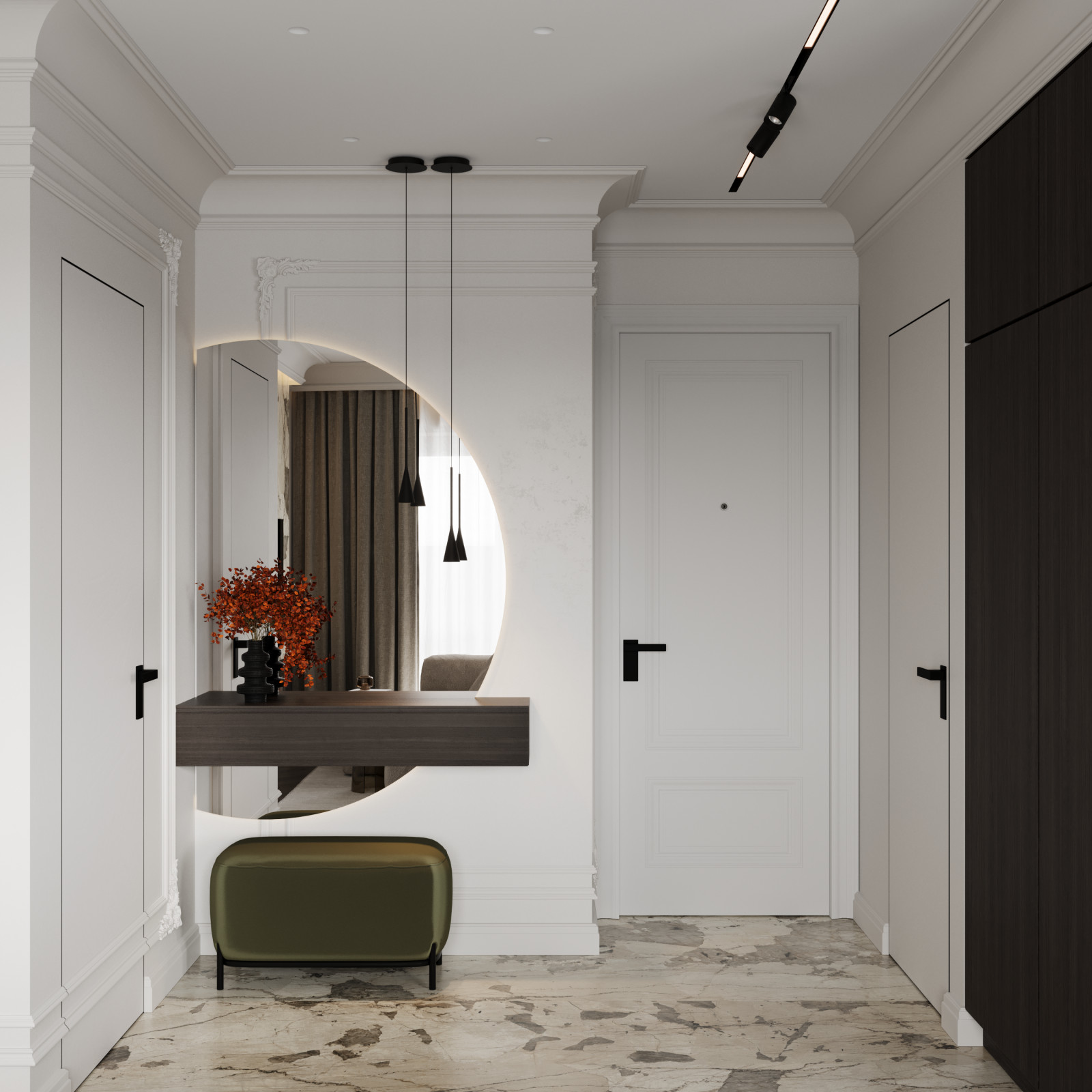 Интерьер современной квартиры в неоклассике