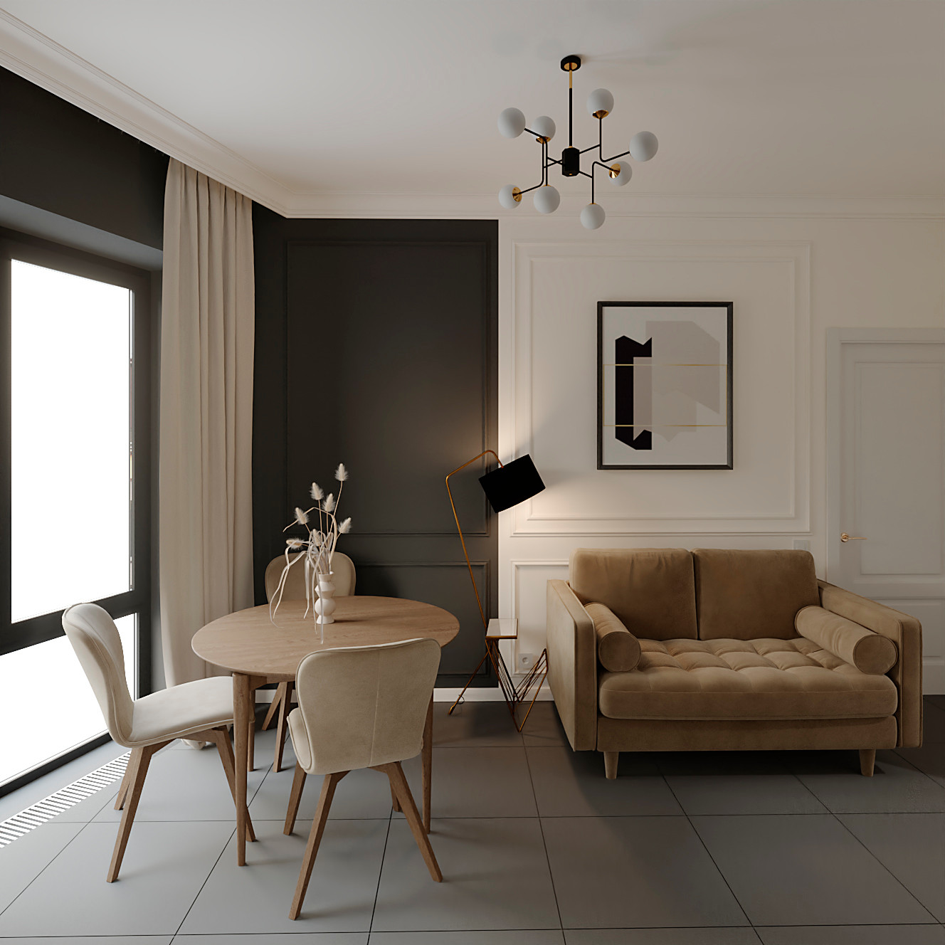 Дизайн-проект апартаментов 37,5 кв.м. в ЖК "Савеловский Сити"