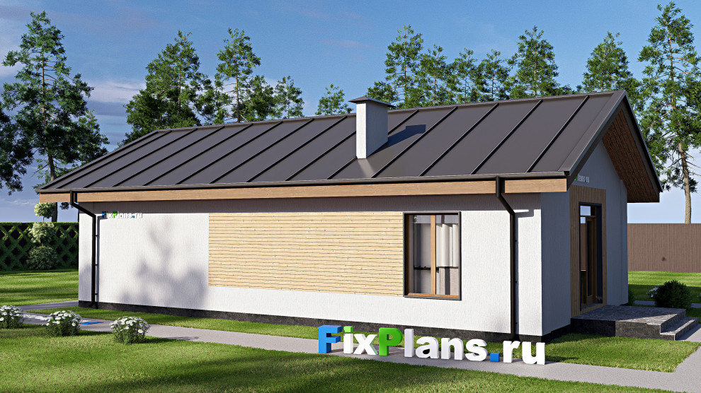 Проект одноэтажного дома 7х13м S76м2 F-17936