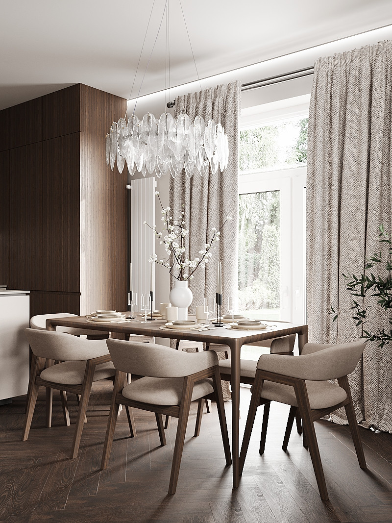 Кухня-гостиная в загородном доме