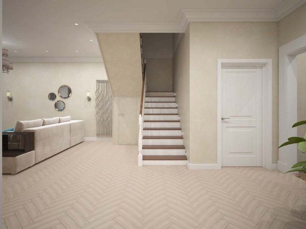 Элегантная неоклассика в интерьере загородного дома под Уфой  "Горький мёд"