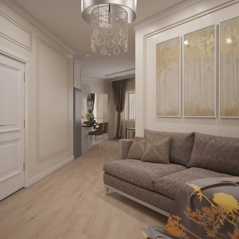 холл в трехкомнатной квартире