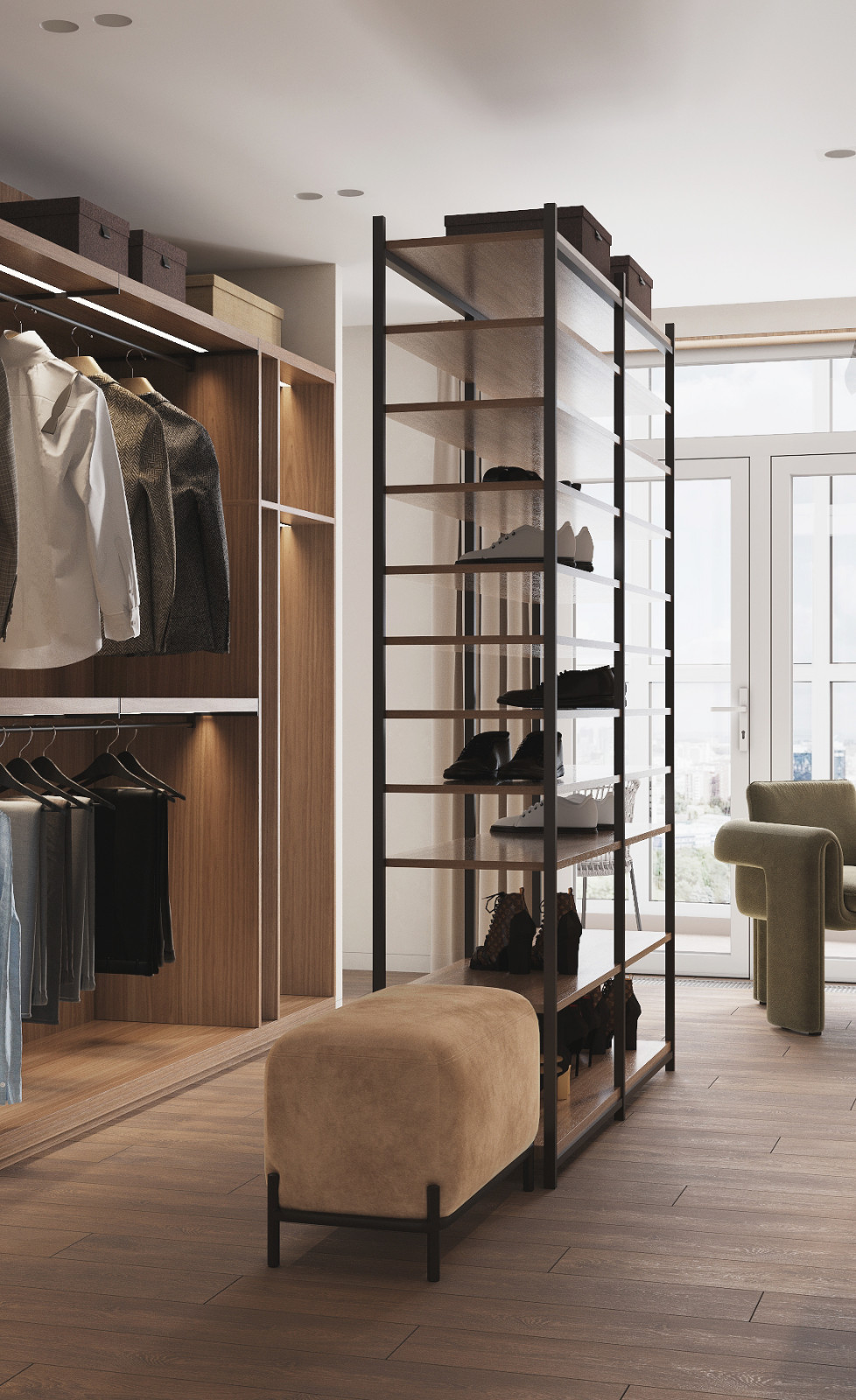 Квартира в экостиле.Мастер-спальня.