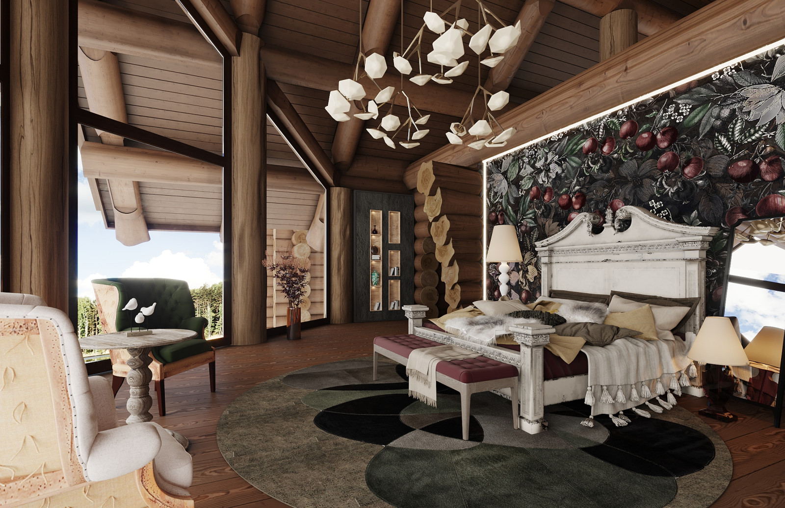 ЭСКИЗ-ПРОЕКТ ИНТЕРЬЕРА ДЕРЕВЯННОГО ДОМА