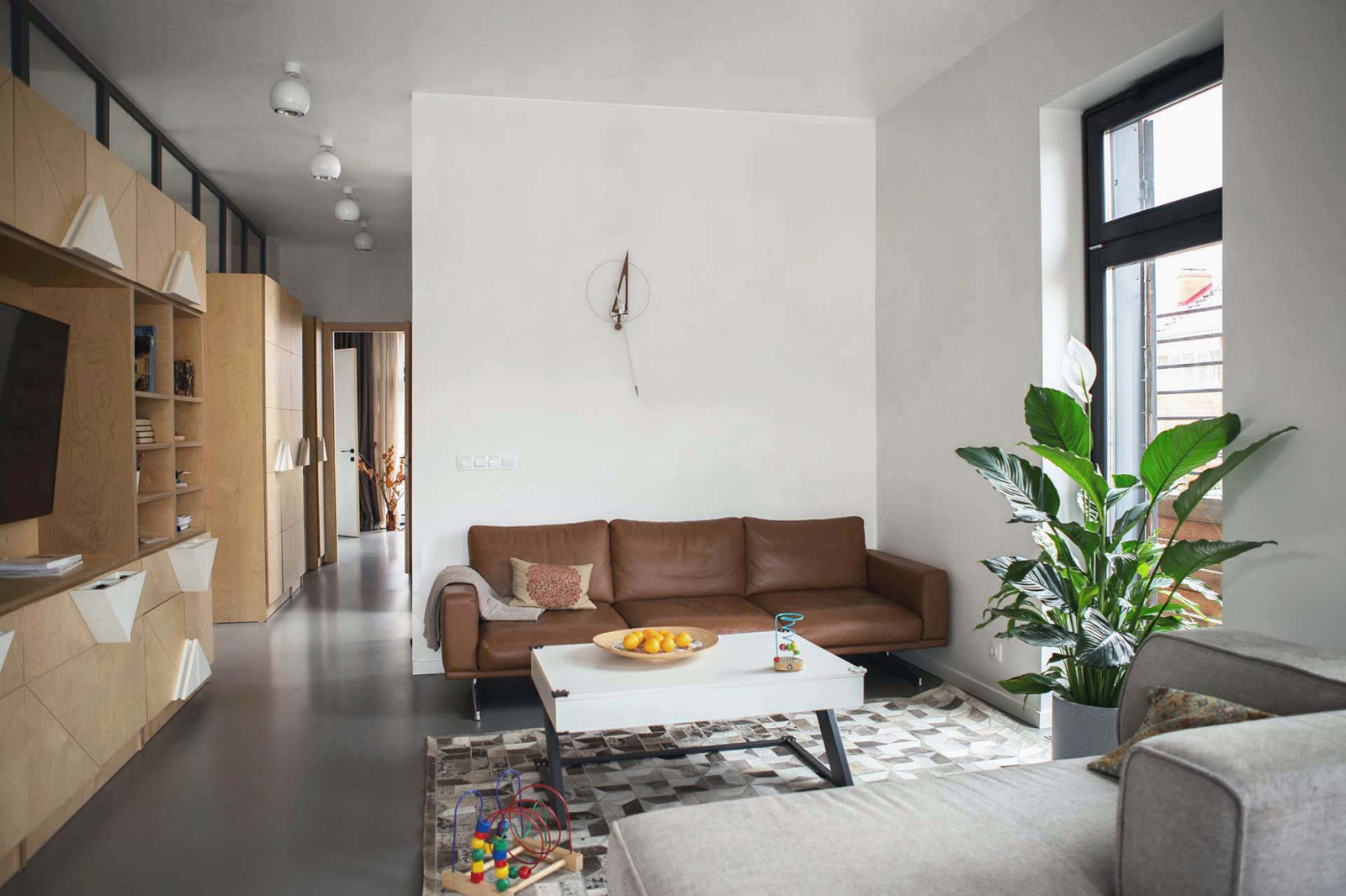 Перспектива от гостиной в сторону спальни