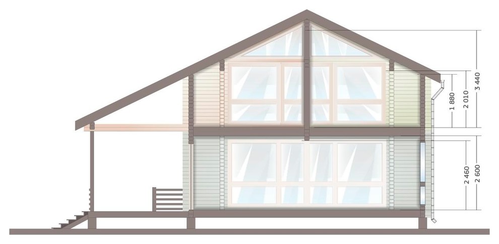 Деревянный дом из клееного бруса 265 метров (СП-265 GOOD WOOD)