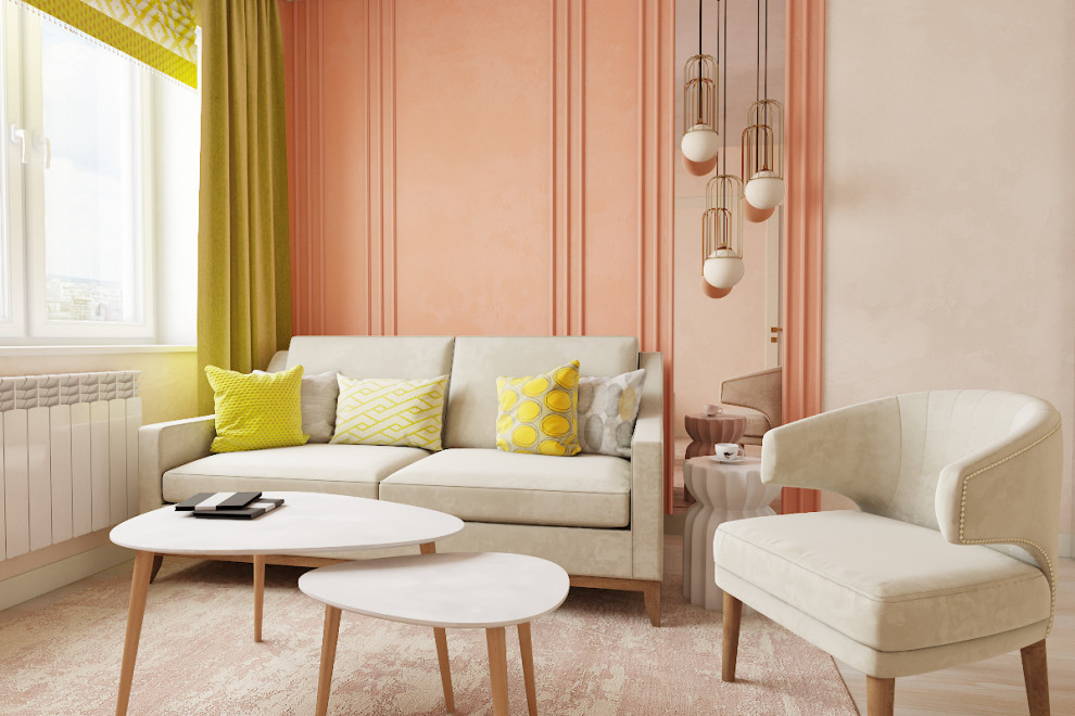 Розовая пудра - Однокомнатная квартира для женщины.