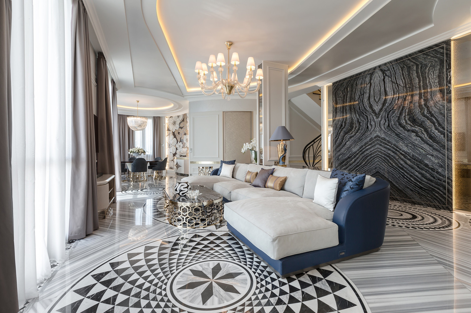 Interior design of a villa In Monte-Carlo, Monaco