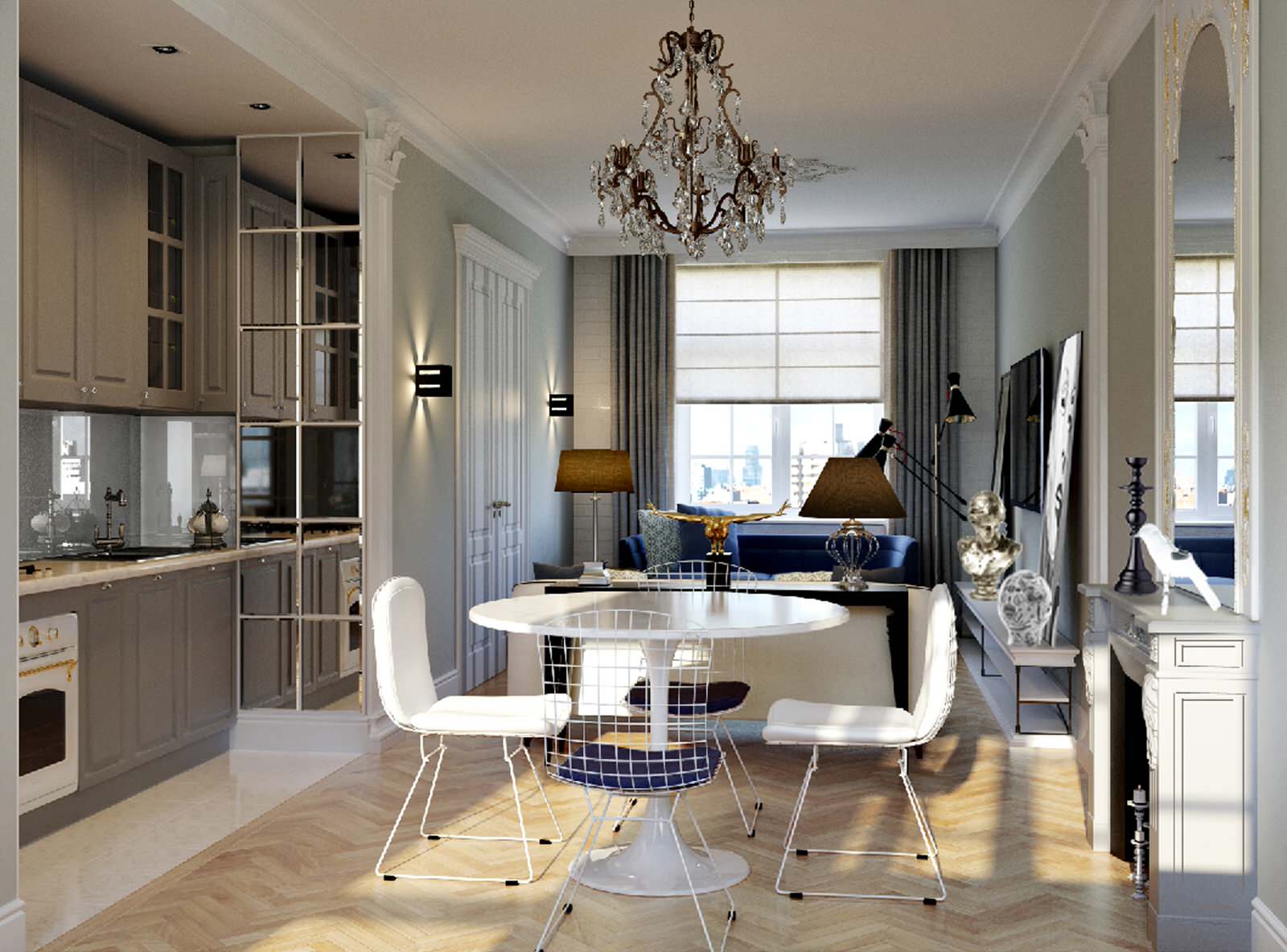 Дизайн квартиры на Остоженке. Фото интерьеров и новинки 2015 года