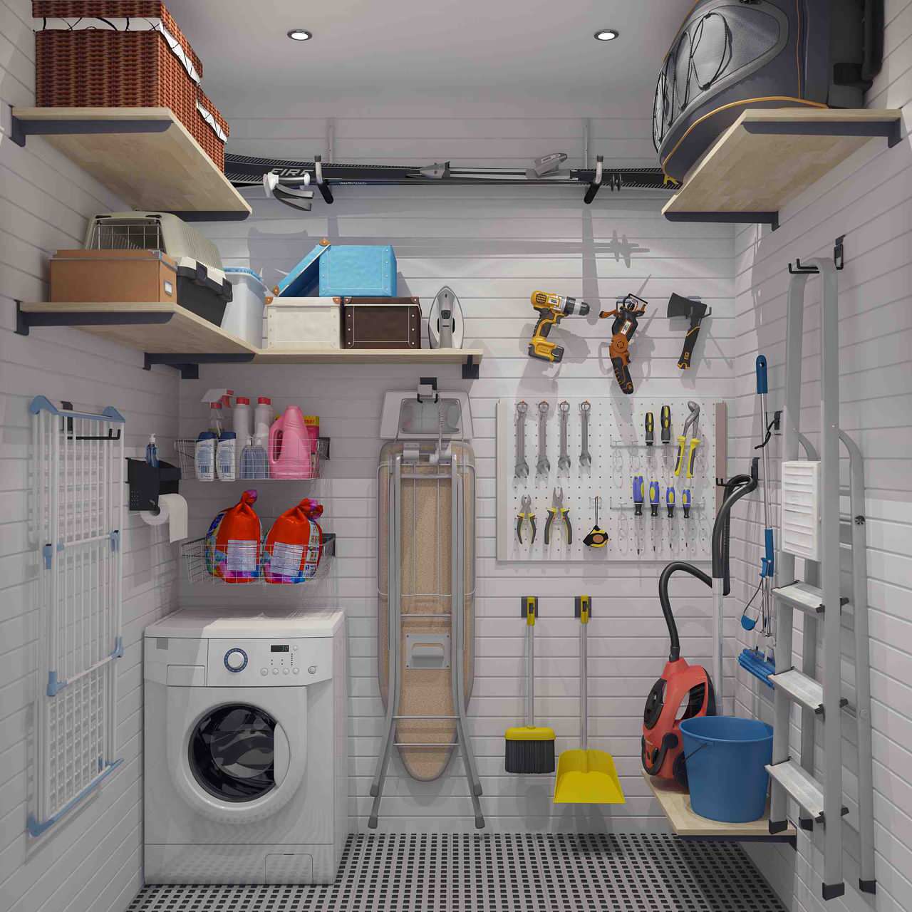 Обложка проекта: Внутренняя отделка кладовки