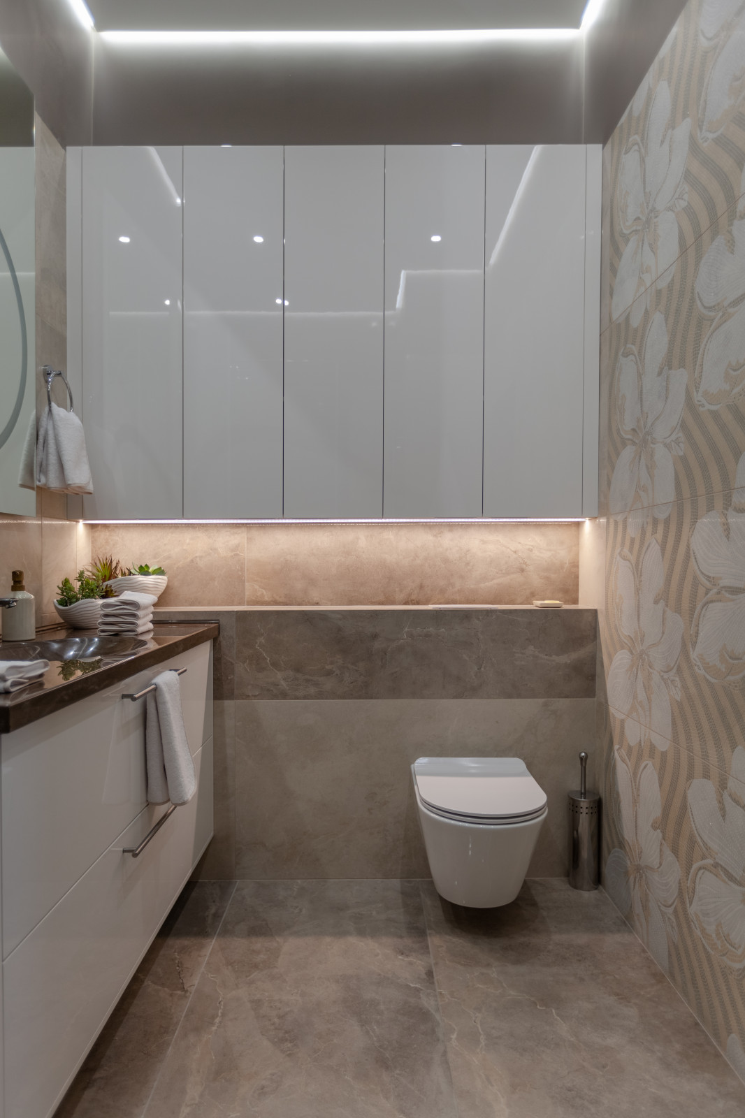 Дизайн-проект пентхауса в ЖК Европейский берег с высотой потолка 5,8 м.