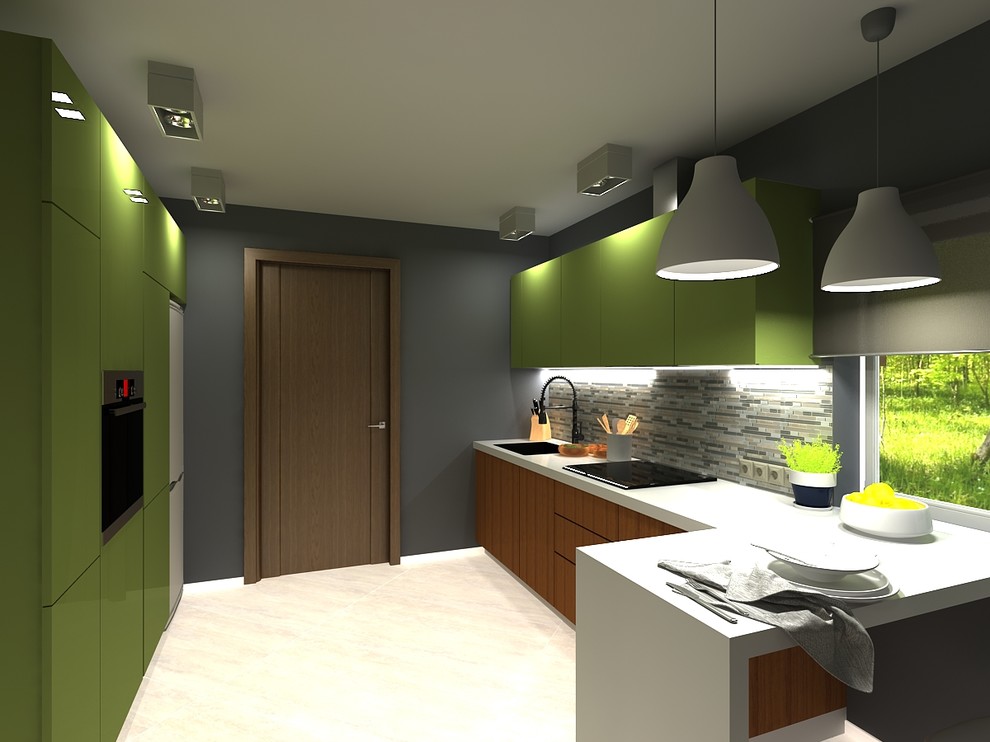 Дом с оливковой гостиной