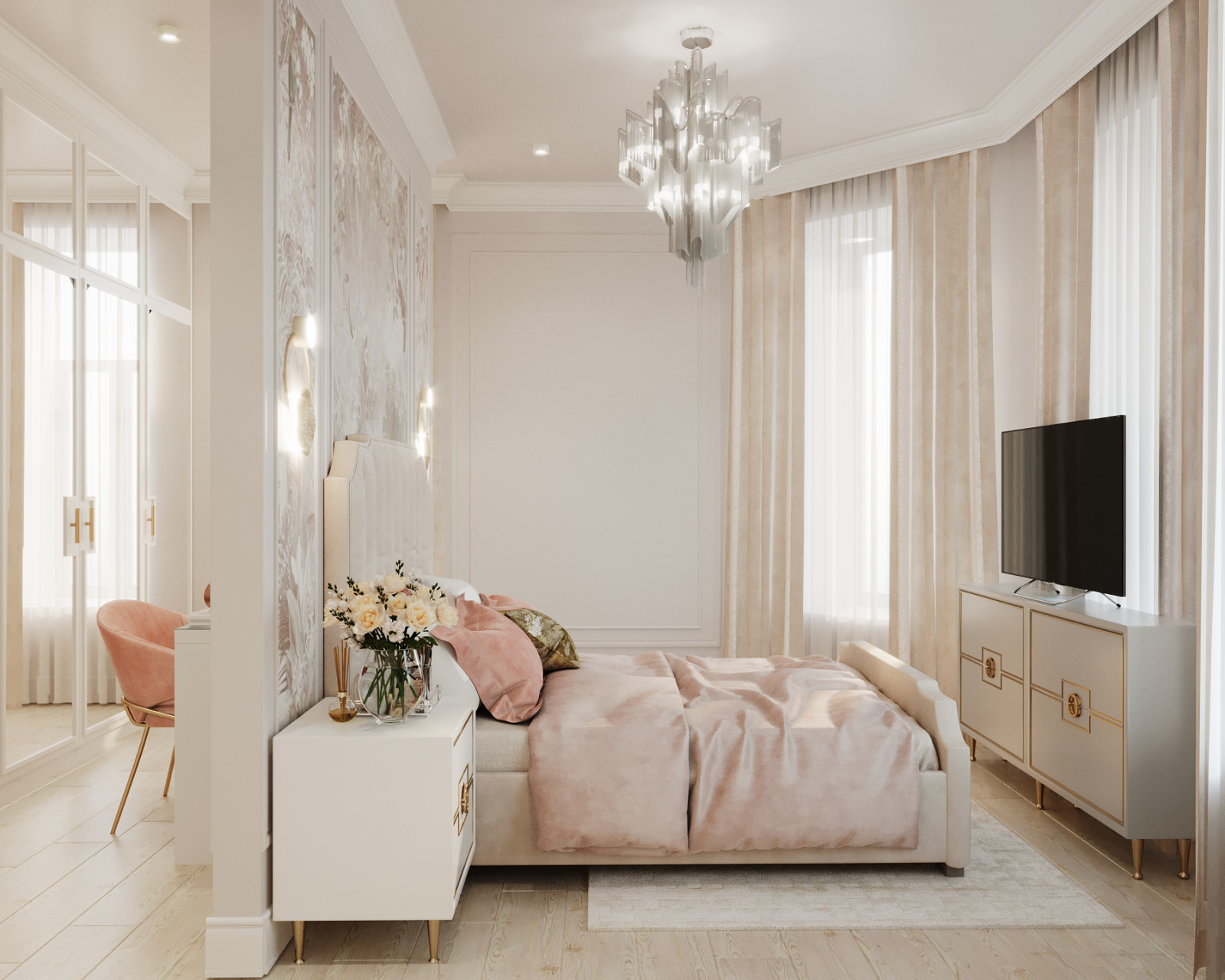 Обложка проекта: Визуализация спальни