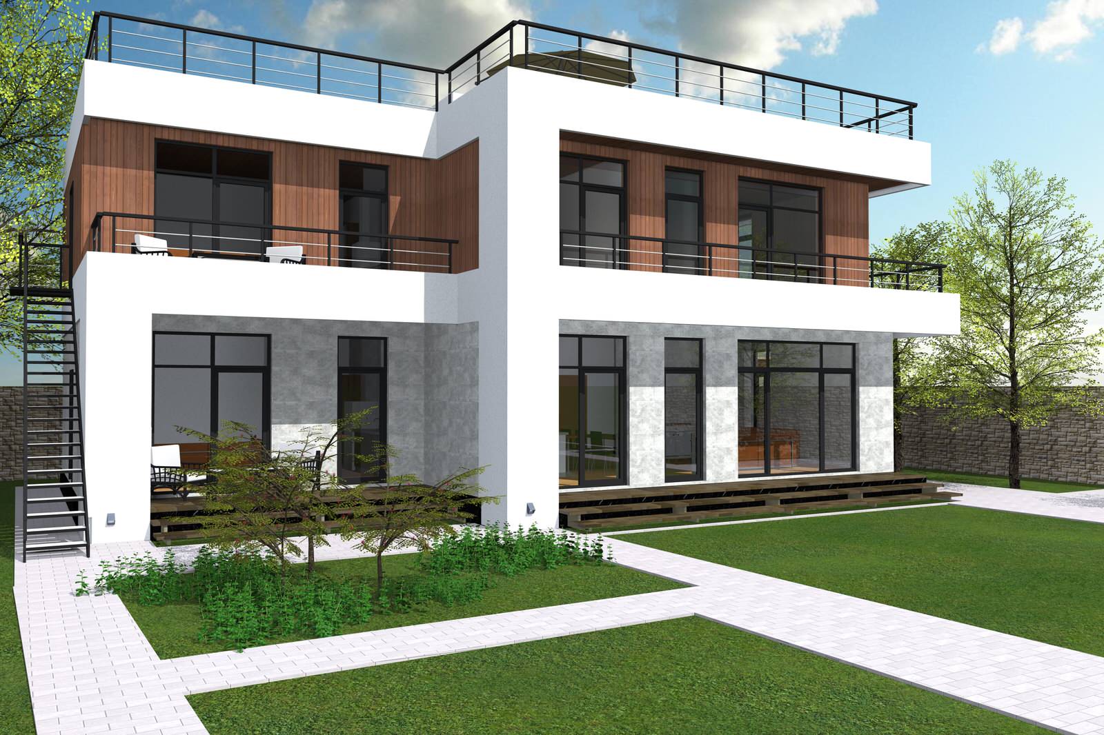 Обложка проекта: Проект дома с корпусом для сдачи в аренду