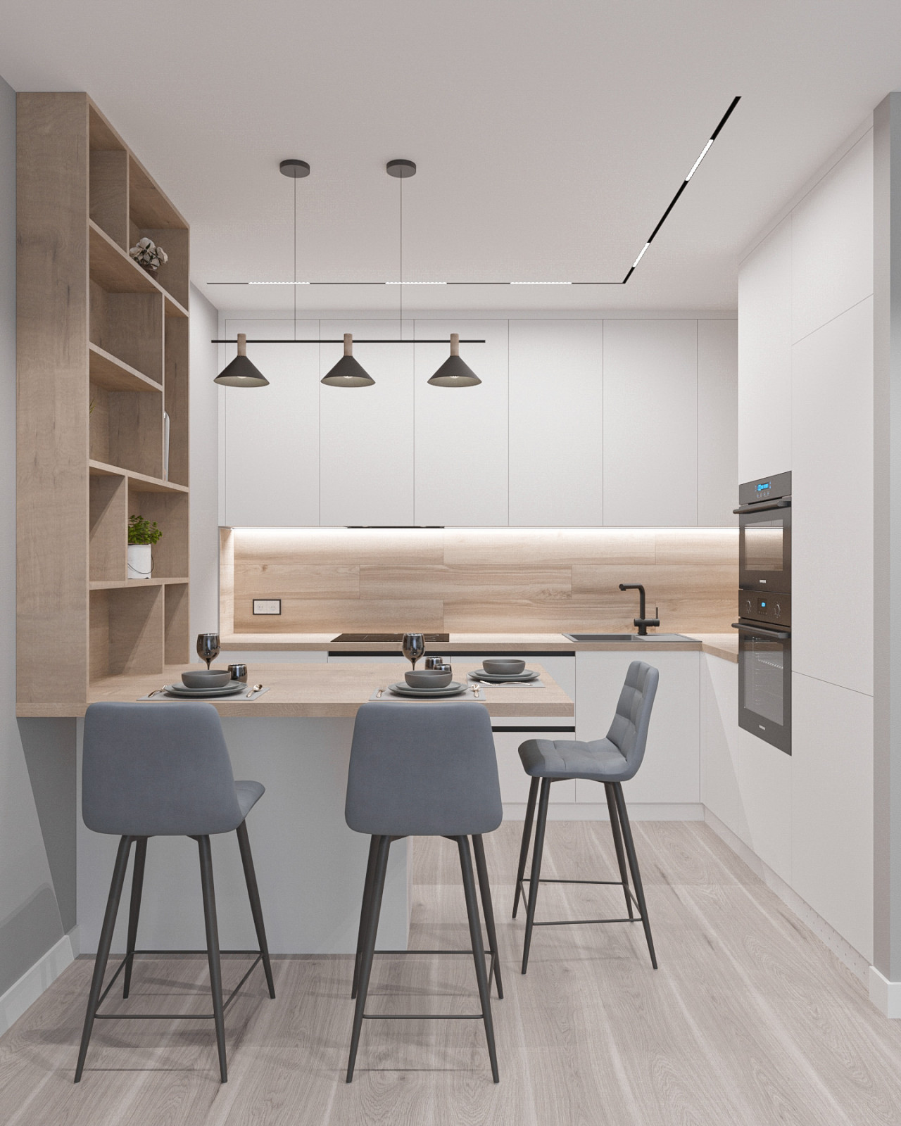 Частичный проект 2-к квартиры