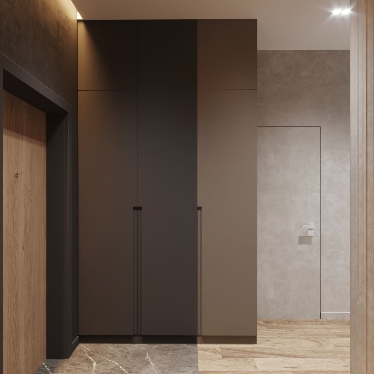 Квартира в современном стиле с кофейными оттенками