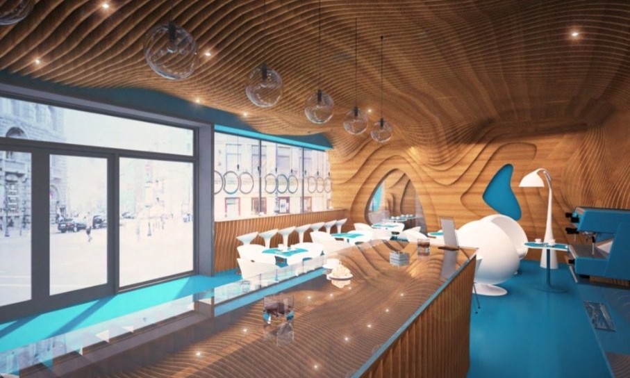 3D-концепт, кофейня "Prosto coffee"
