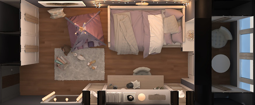 проходная кухня-студия