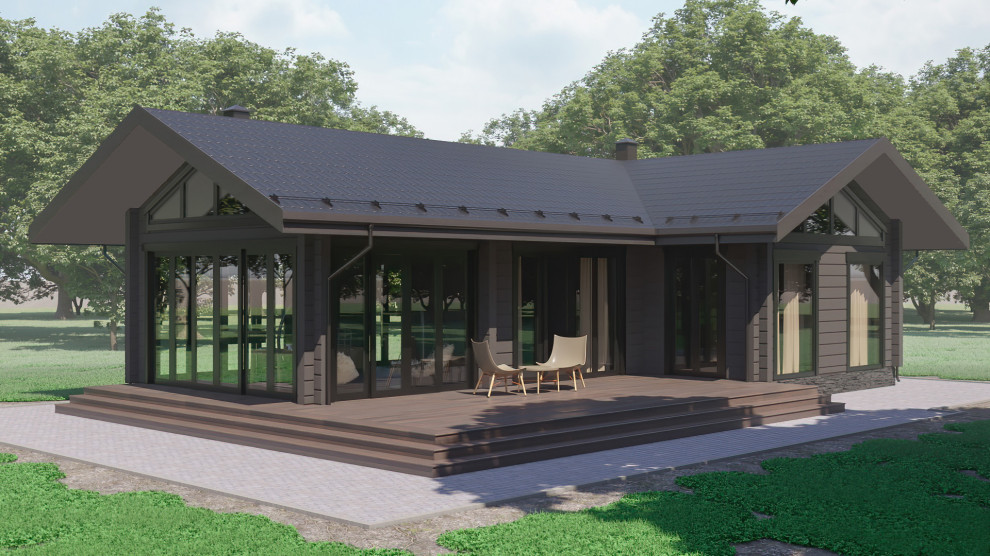 Обложка проекта: Уютная баня в современном исполнении