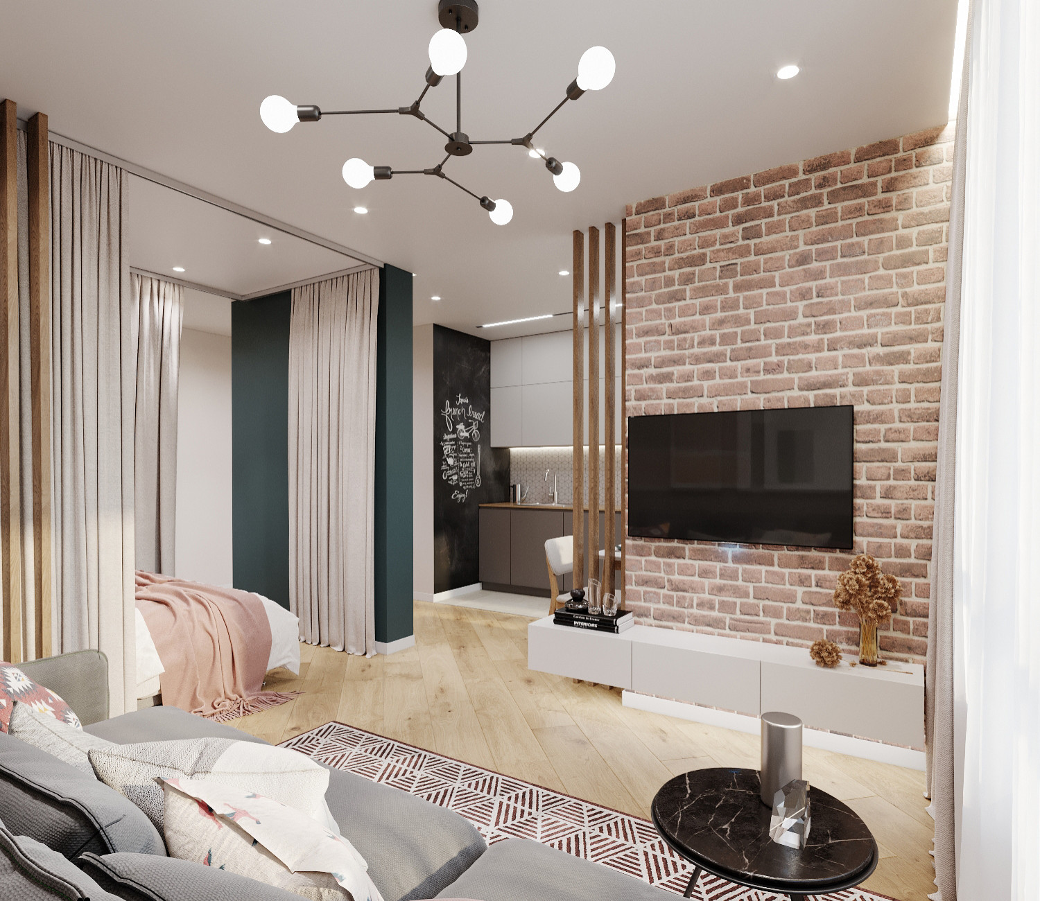 Дизайн- проект квартиры 55,46  м²