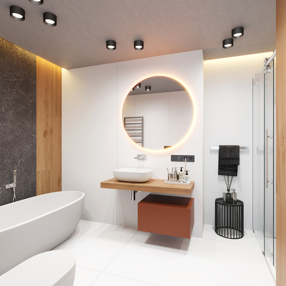 Досуговая зона с гостевой комнатой на мансарде в загородном доме