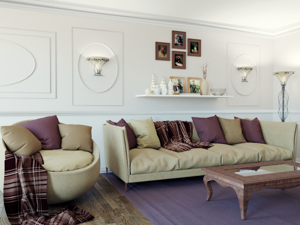 Обложка проекта: Гостиная в стиле неоклассика