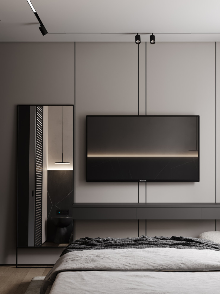 Брутальный современный интерьер, ЖК Румянцево Парк